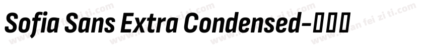 Sofia Sans Extra Condensed字体转换